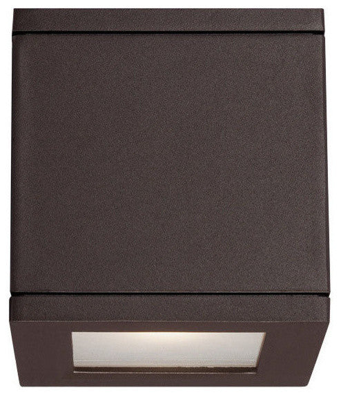 WAC Lighting Rubix LED Indoor or Outdoor Wall Light, Bronze
