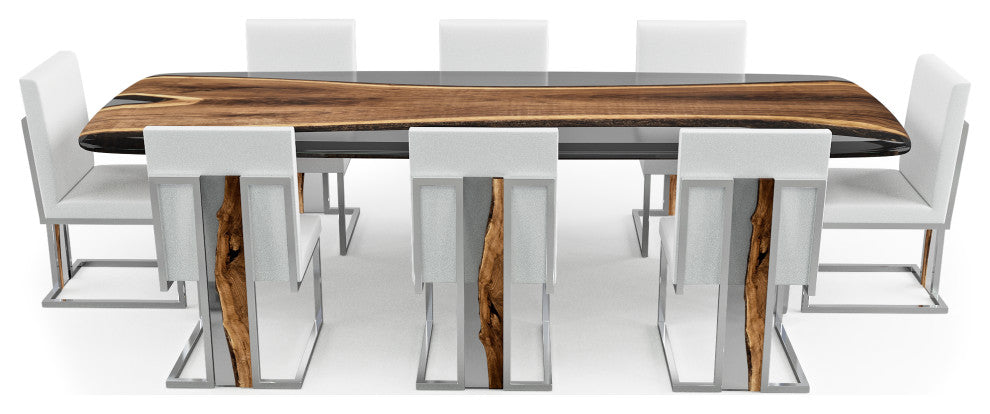 Verona Dining Chair, White Top and Chrome Base, 1 Piece
