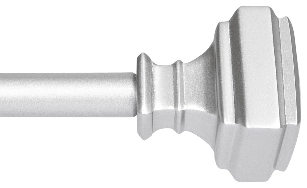 UTOPIA ALLEY 5/8 Inch Curtain Rod - Curtain Rods For Windows 28 to 48 Inch, Nickel