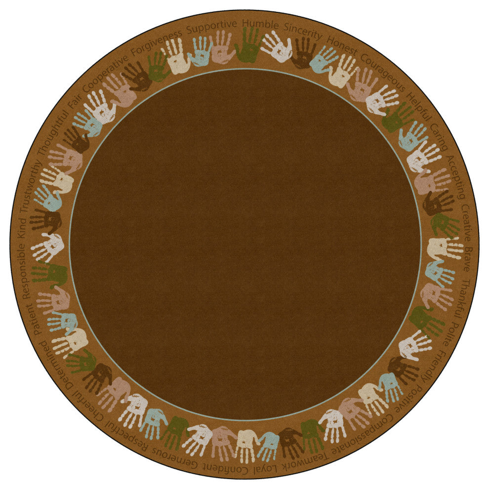 Flagship Carpets FA1327-71FS 12' Helping Hands EarthTone Rug