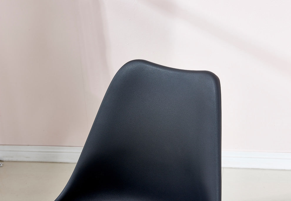 Mirage Mid Century Modern Side Chairs, Set of 2, Black