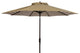Safavieh Outdoor Athens 11ft Round Crank Umbrella Beige