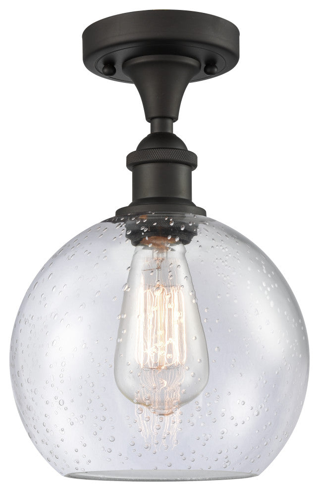 Innovations Lighting 516-1C-OB-G124-8 Athens 1 Light 8" Semi-Flush Mount