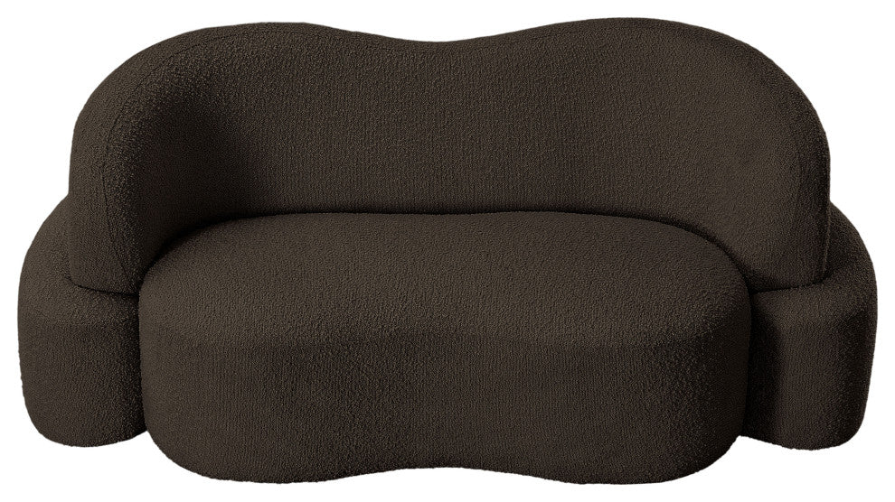 Principessa Boucle Fabric Chair, Brown, Loveseat