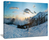 "Morning Winter Carpathian Mountains" Landscape Wall Artwork