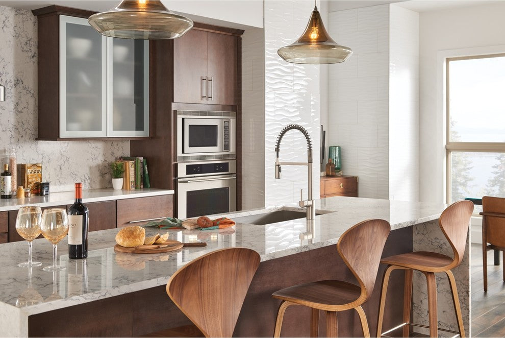 Spot Resist Stainless 1-Handle Spring Pulldown Kitchen Faucet