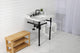 Kingston Brass LMS30M8SQ0ST 30" Carrara Marble Console Sink, Legs