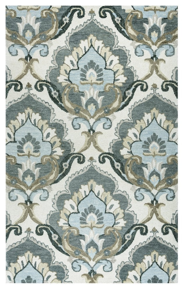Rizzy Home Leone LO9991 Beige Medallion Area Rug, Rectangular 8'x10'