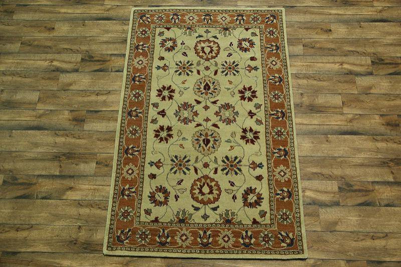 Ziegler All-Over Hand-Tufted Indian Oriental Area Rug, Brown, 5x8'