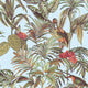 Textured Wallpaper, Birds Plants, Beige Brown Cream Green, Sample