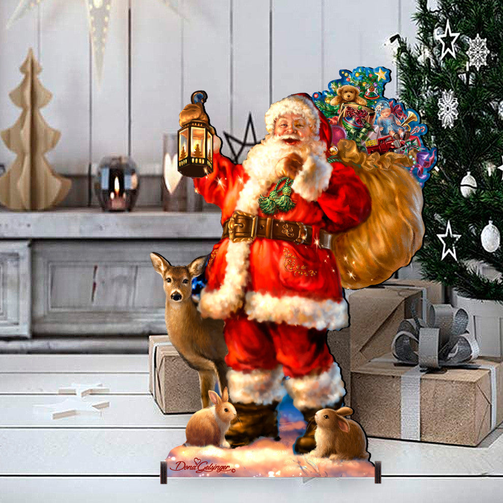 Woodland Santa Home and Outdoor Decor by Dona Gelsinger