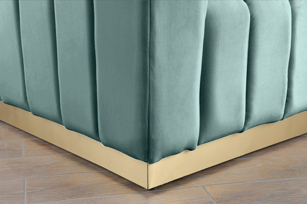 Marlon Velvet Upholstered Sofa, Mint