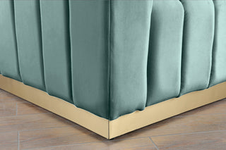 Marlon Velvet Upholstered Sofa, Mint