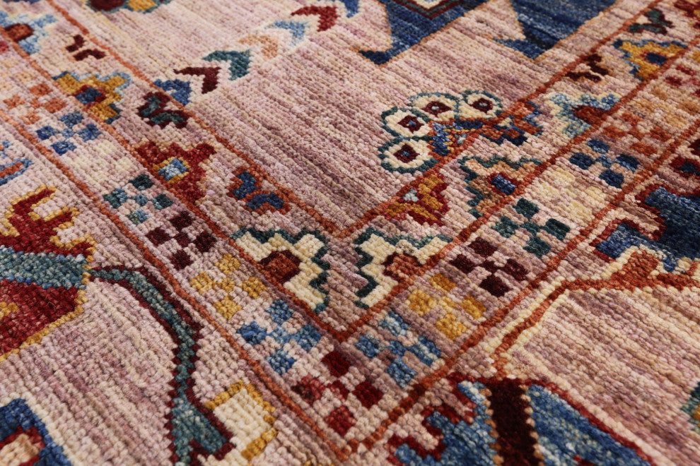 5' 8" X 8' 4" Handmade Tribal Fine Serapi Wool Rug - Q12223