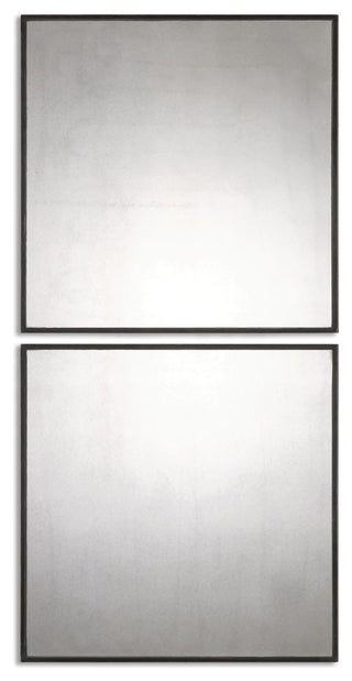 Uttermost Matty Antiqued Square Mirrors, S/2