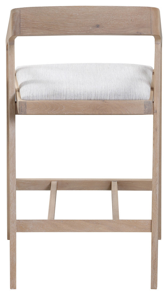 Padma Oak Counter Stool Light Grey