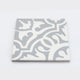 Baha Handmade Cement Tile, White/Gray, Sample