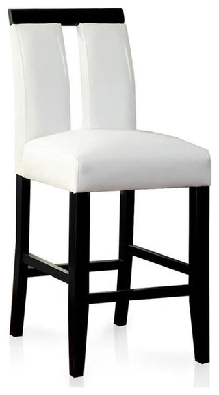 Furniture of America Jalen Wood 5-Piece LED Counter Table Set in Black