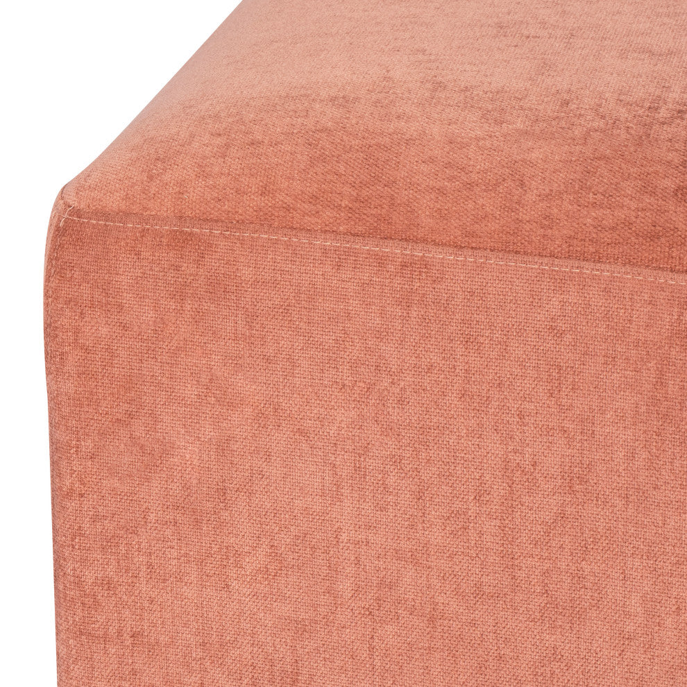 Lilou Nectarine Fabric Modular Sofa Ottoman