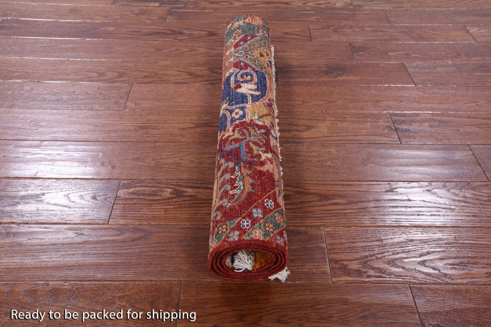Super Kazak Handmade Wool Rug 2' 9" X 4' 2" Q11252