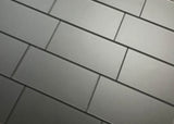 Forever 3"x6" Glass Subway Tile,Matte Royal Gray, Piece