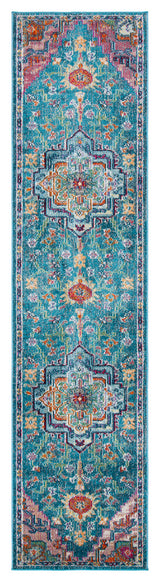 Safavieh Crystal CRS501T Rug, Teal/Rose, 2'2" X 21'