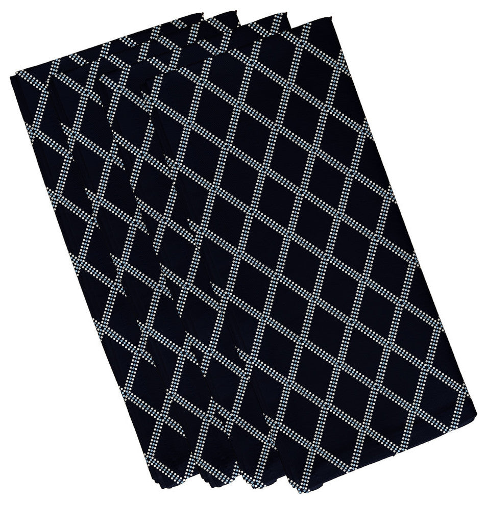 Decorative Holiday Napkin, Set of 4, Navy Blue