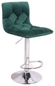 Alan Adjustable Stool-Velvet, Green