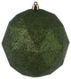 Vickerman M177364Dg 4.75" Moss Green Geometric Ball Ornament, 4 Per Bag