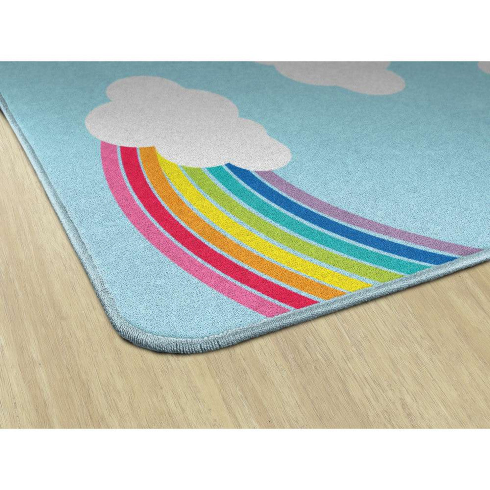 Flagship Carpets CA1992-44SG Schoolgirl Style Hello Sunshine Whimsical Rainbows
