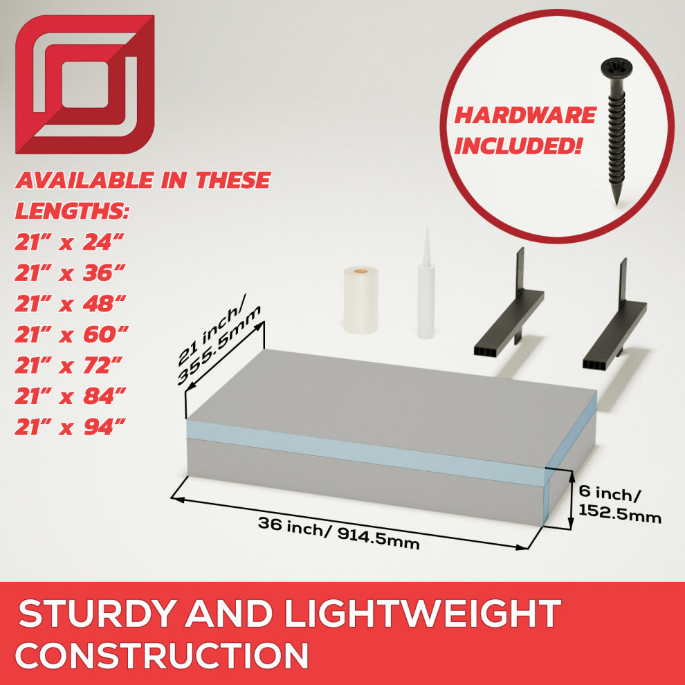 The Original™ Floating Shower Bench Kit with wedi, 14x36