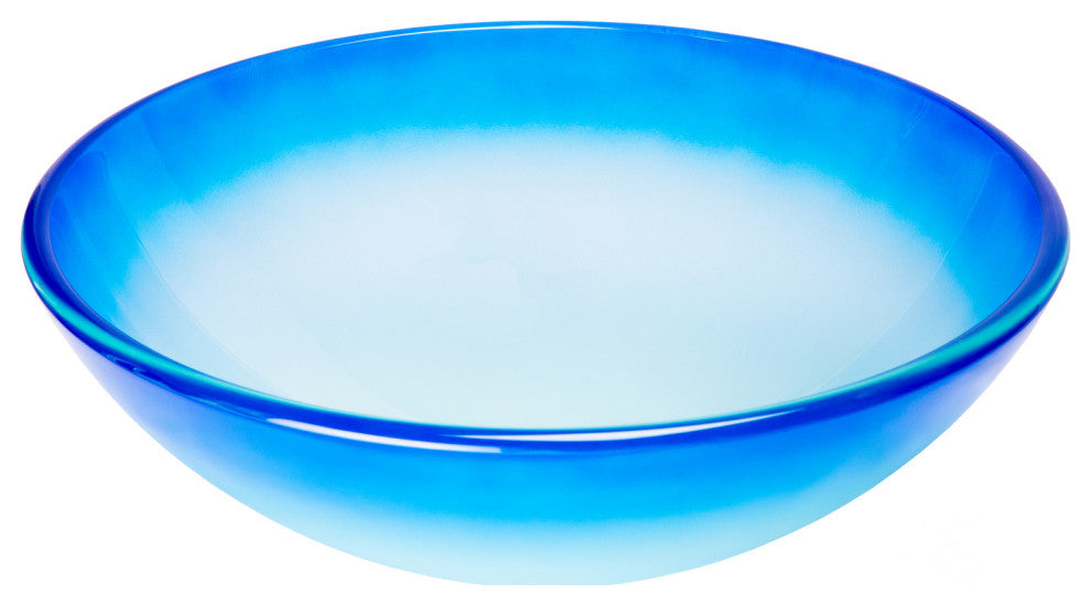 Eden Bath EB_GS70 Blue Cloud Frosted Round Glass Vessel Sink