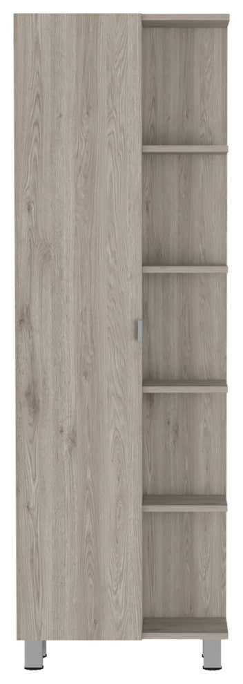 Los Angeles Corner Cabinet, Light Gray