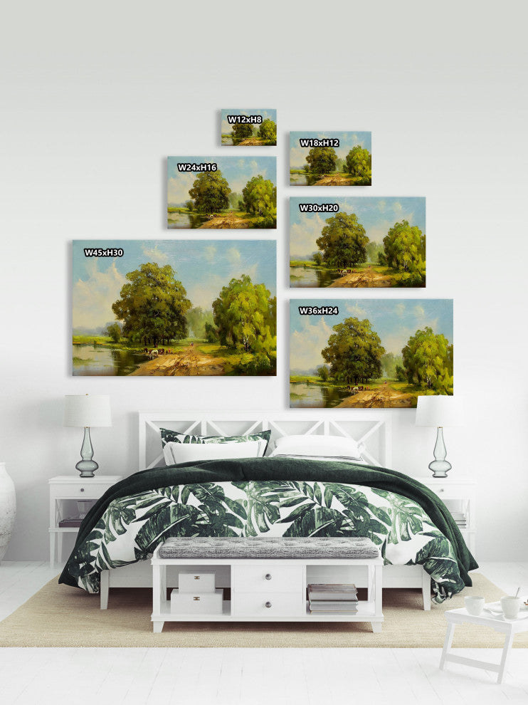 "Colors of Nature" Painting Print on Wrapped Canvas, 36x24