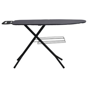 Deluxe Matte Black Ironing Board With Mesh Steel Top