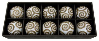 3" Golden Spirals Porcelain Ball Set
