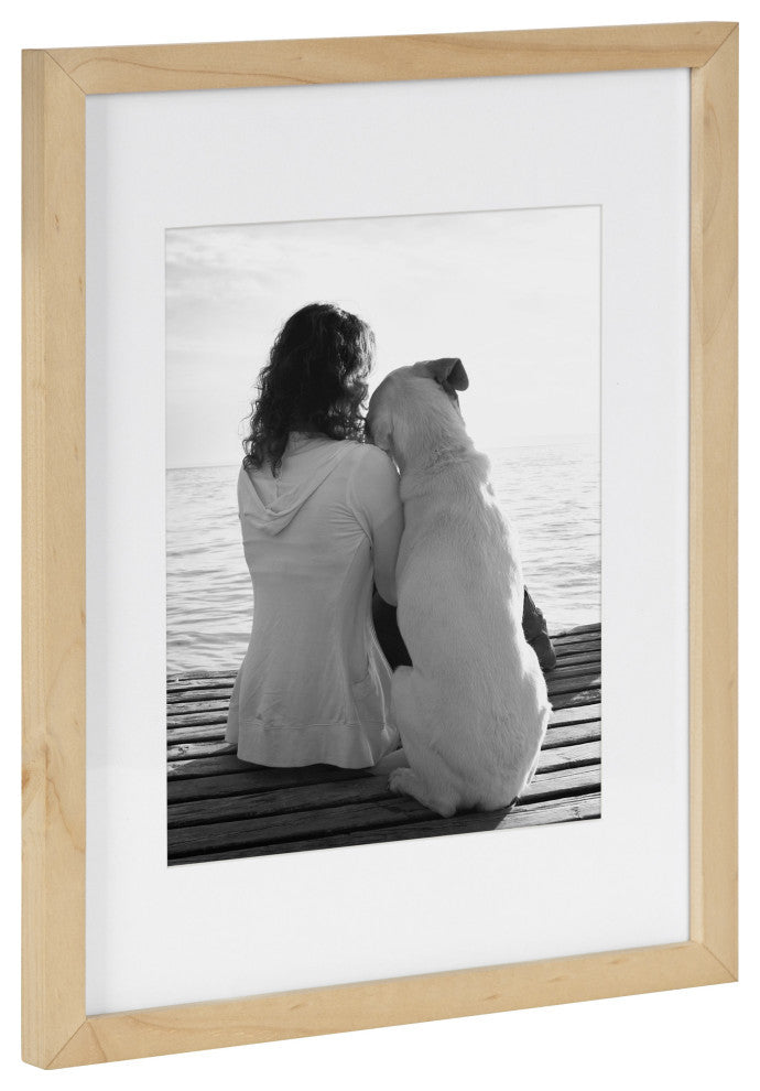 Gallery Matted Wood Picture Frame, Natural, 11"x14" Matted to 8"x10"