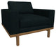 Cantor Leather Chair, Finish Shown: Fawn, Leather Shown: Midnight