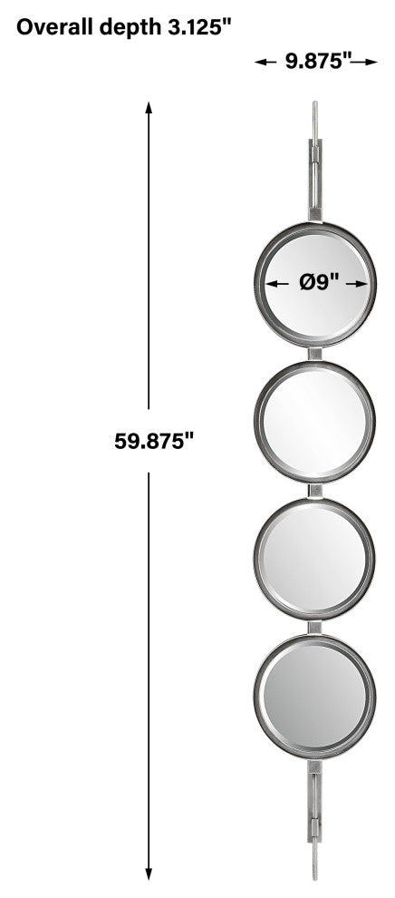 Uttermost 09842 Button Silver Mirror