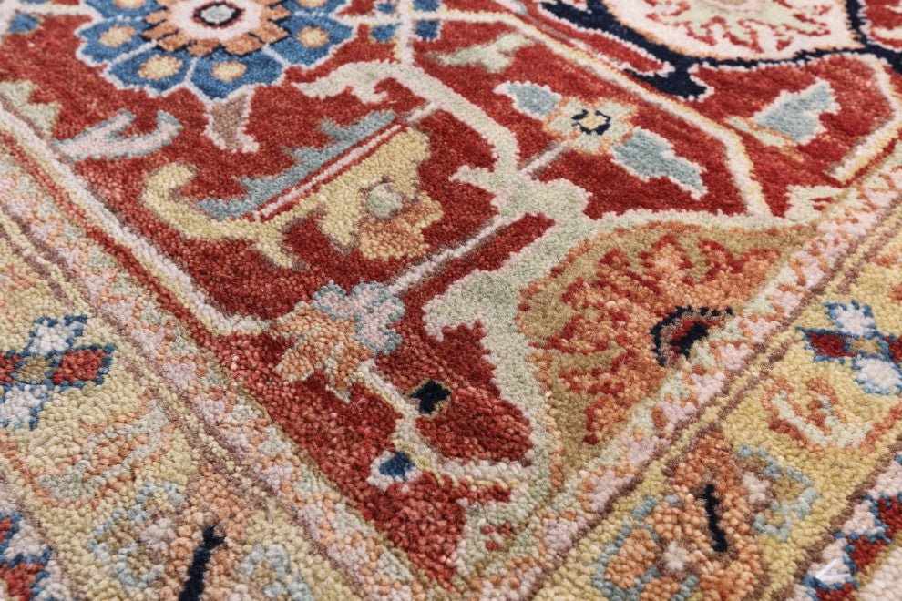 7' 11" X 10' 0" Handmade Persian Fine Serapi Wool Rug - Q16040