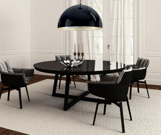 ET2 E24904 Hemisphere 24"W LED Pendant - Gloss Black / Gold