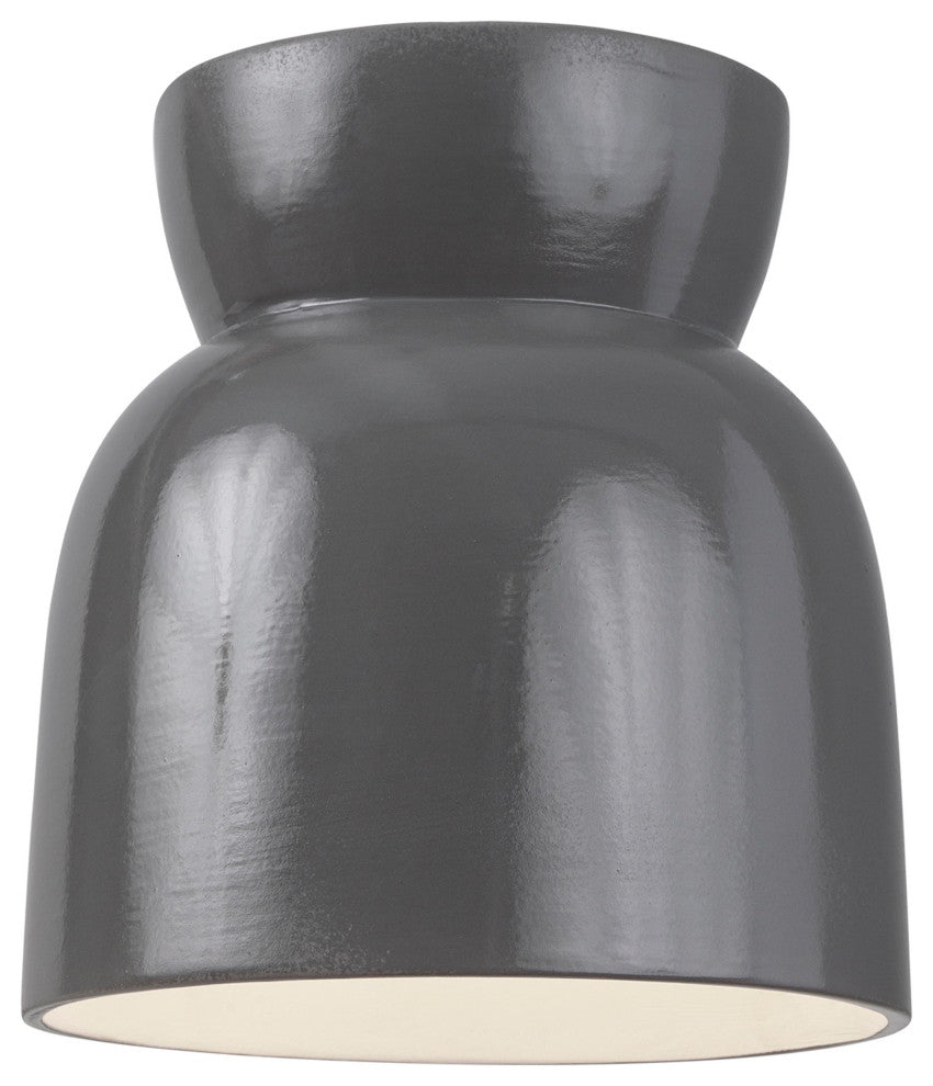 Hourglass Outdoor Flush-Mount, Gloss Gray, Led