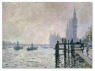 'The Thames Below Westminster' Canvas Art by Claude Monet