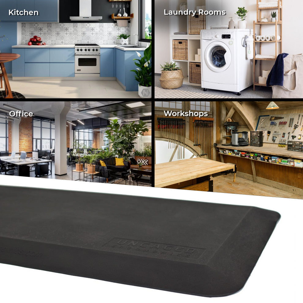 Thick Cushioned Anti-Fatigue Floor Mat For Office Standing Desk Kitchen Garage