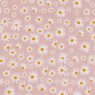 Crib Sheet, GOTS Certified Organic Muslin Cotton, Daisy