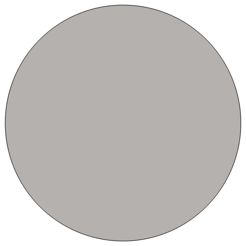 42'' Round Gray HP Laminate Activity Table, Standard Height Adjustable Legs
