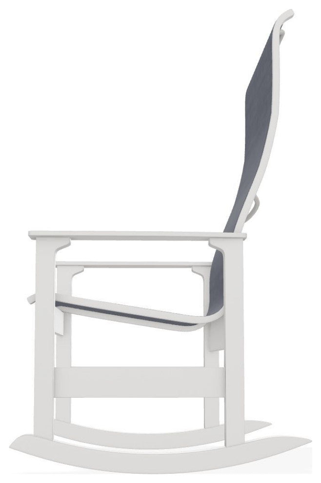 Leeward Sling Outdoor Supreme Rocker, Augustine Denim/Snow