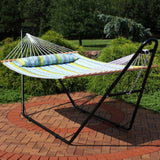 Sunnydaze 2-Person Hammock, Multi Use Universal Stand Quilted Double Fabric, Blu
