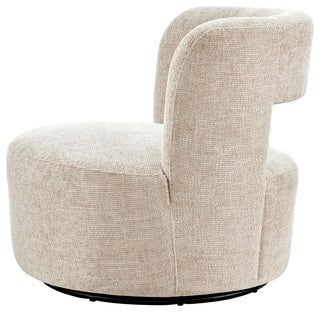 Jazzlyn Fabric Swivel Accent Chair, Grenada Cream