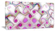 Pink Fractal Pattern with Swirls, Oversized Abstract Canvas Wall Art, 60x28